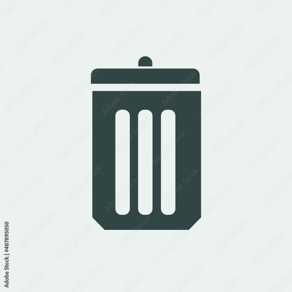 Bin vector icon illustration sign Bin vector icon illustration sign