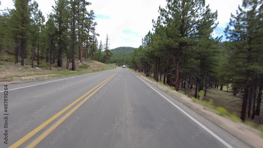 Driving Plate Bryce Canyon Scenic Drive Southbound Multicam Set 07 Front View Utah Southwest USA