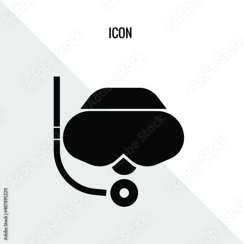 Scuba diving vector icon illustration
