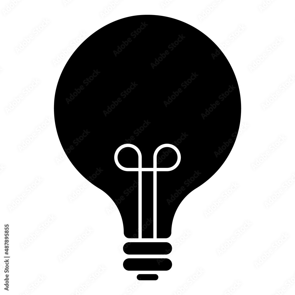 Lightbulb Flat Icon Isolated On White Background Lightbulb Flat Icon Isolated On White Background