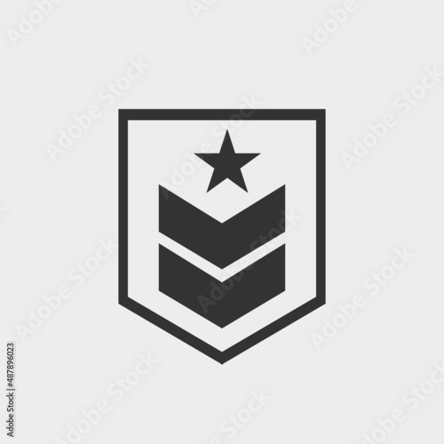 Fototapeta Military vector icon illustration sign