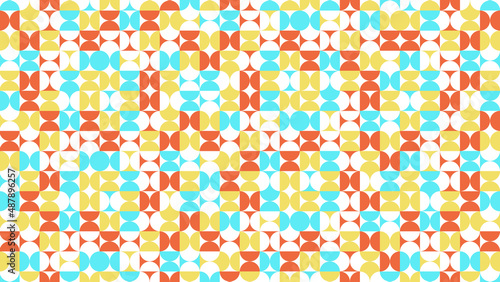Geometric Soft Colors Wallpaper Circles Semicircles 