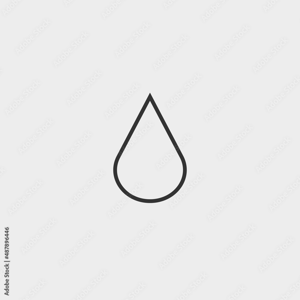 Fototapeta premium Drop of water vector icon illustration sign