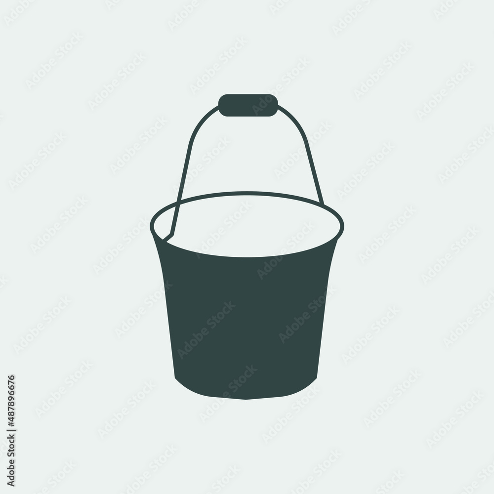 Bucket vector icon illustration sig Bucket vector icon illustration sig