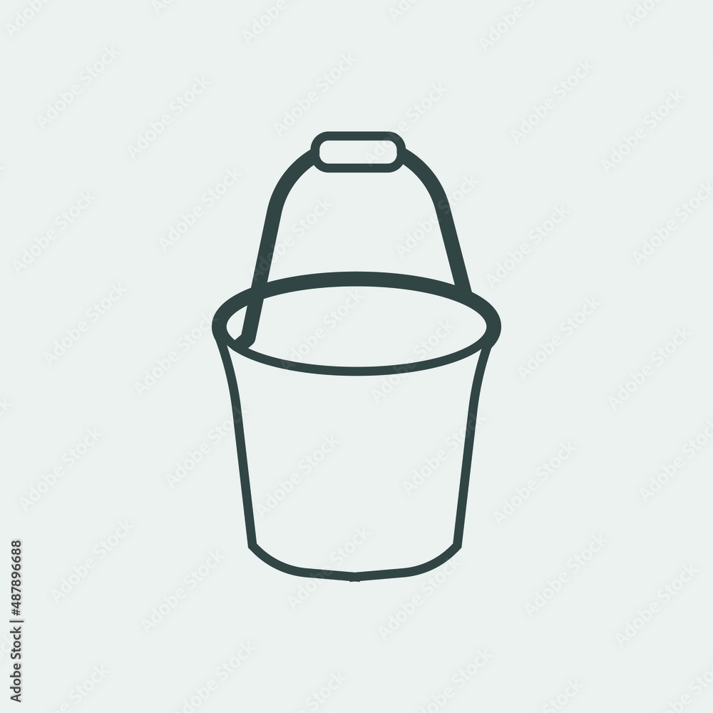 Bucket vector icon illustration sig Bucket vector icon illustration sig