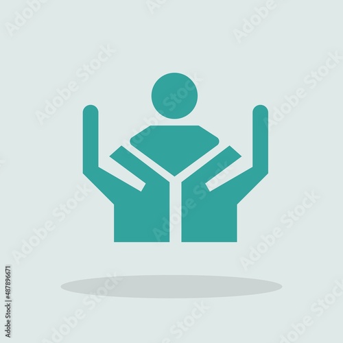 Humanitarian vector icon illustration sign