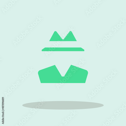 Invisible person vector icon illustration sign
