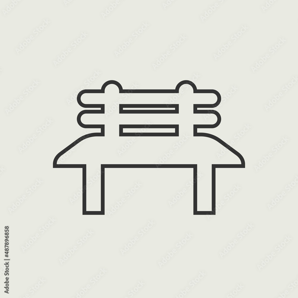 Bench vector icon illustration sign Bench vector icon illustration sign