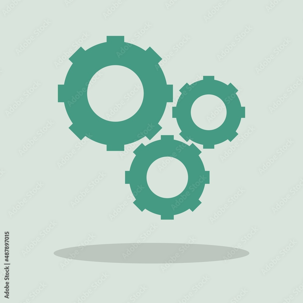 Gear vector icon illustration sign Gear vector icon illustration sign