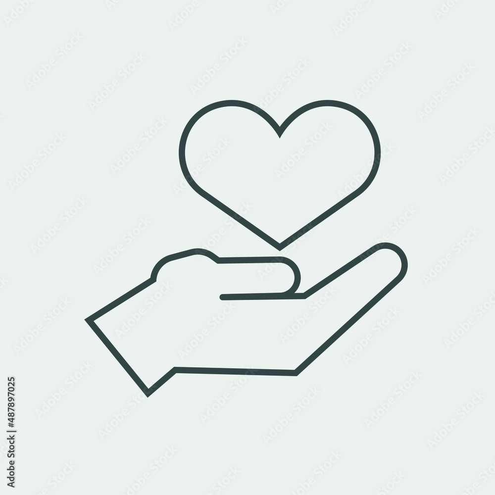 Care vector icon illustration sign Care vector icon illustration sign