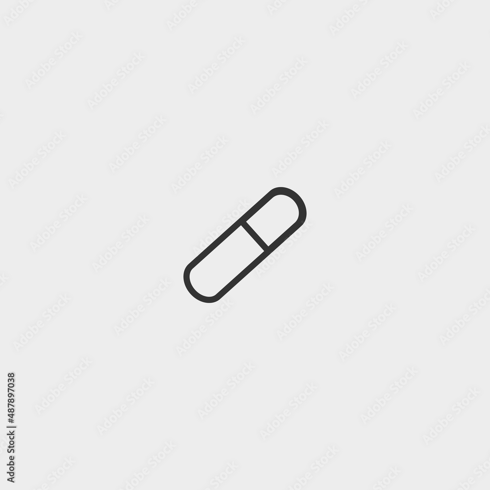 Pill vector icon illustration sign Pill vector icon illustration sign
