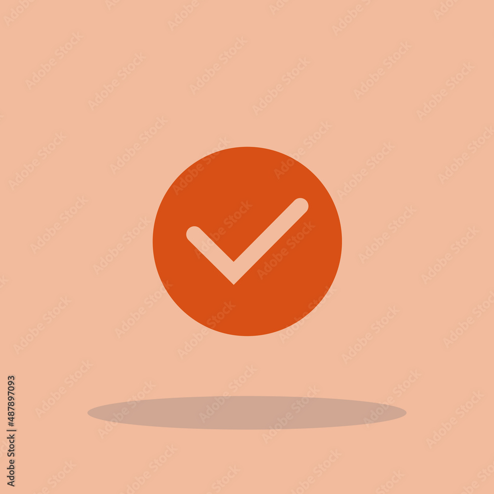 Check mark vector icon illustration sign Check mark vector icon illustration sign