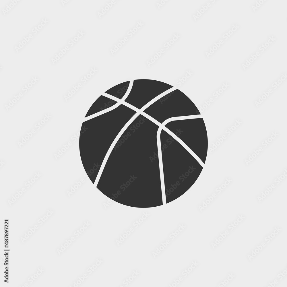 Basketball vector icon illustration sign Basketball vector icon illustration sign