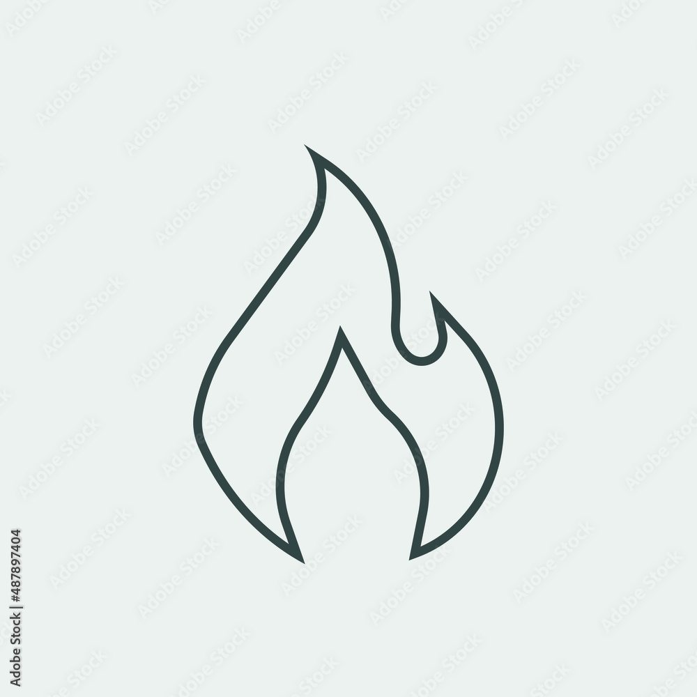 Fire vector icon illustration sign Fire vector icon illustration sign