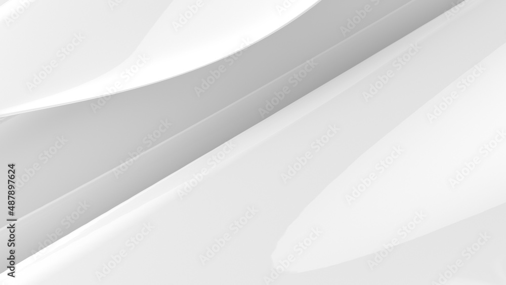 Abstract white background. Abstract white leafs. 3D. 3D rendering Abstract white background. Abstract white leafs. 3D. 3D rendering