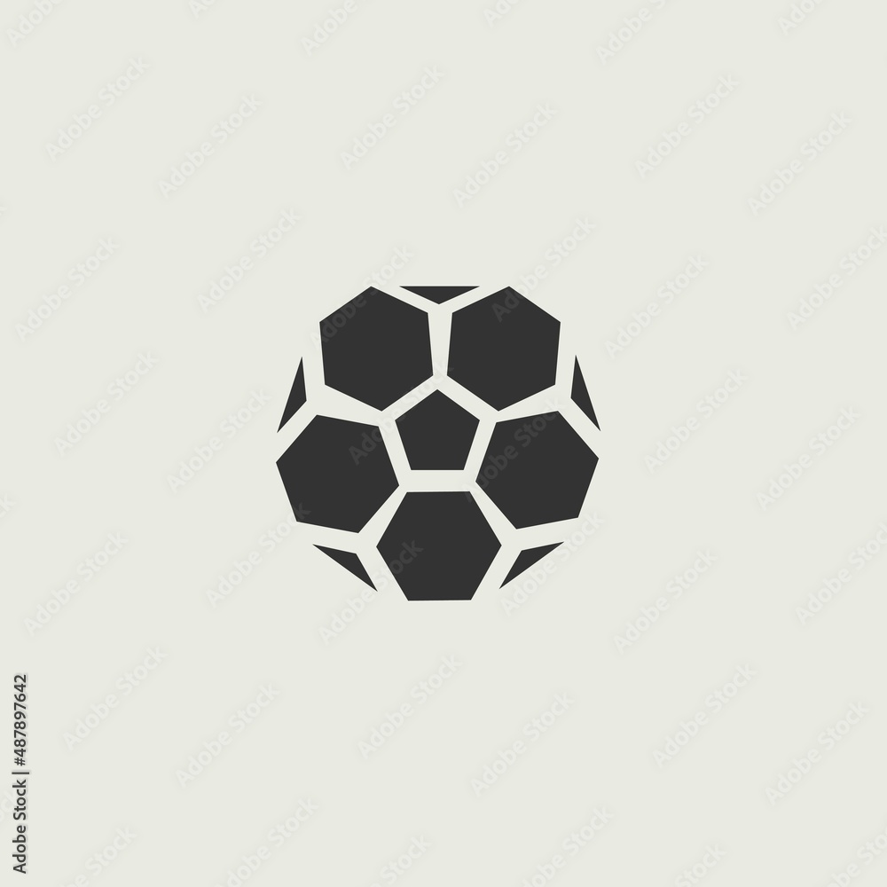 Fototapeta premium Soccer ball vector icon illustration sign