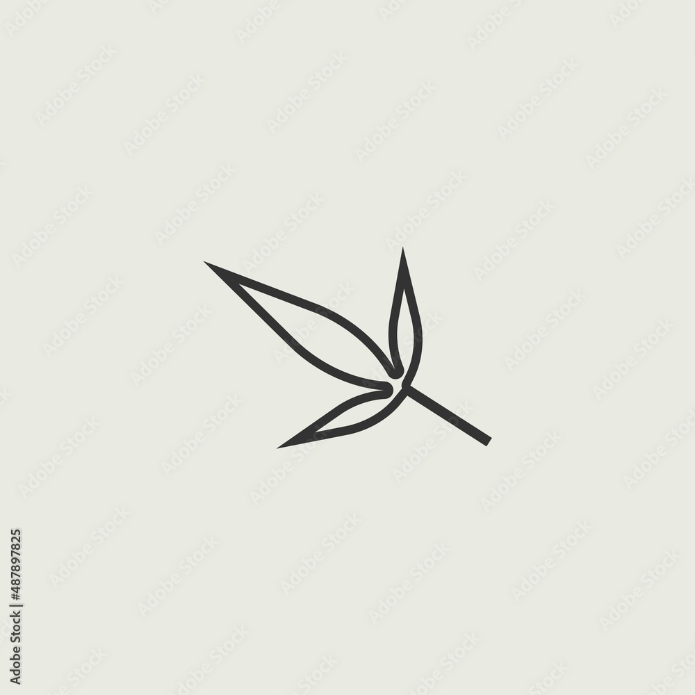 Leaf vector icon illustration sign