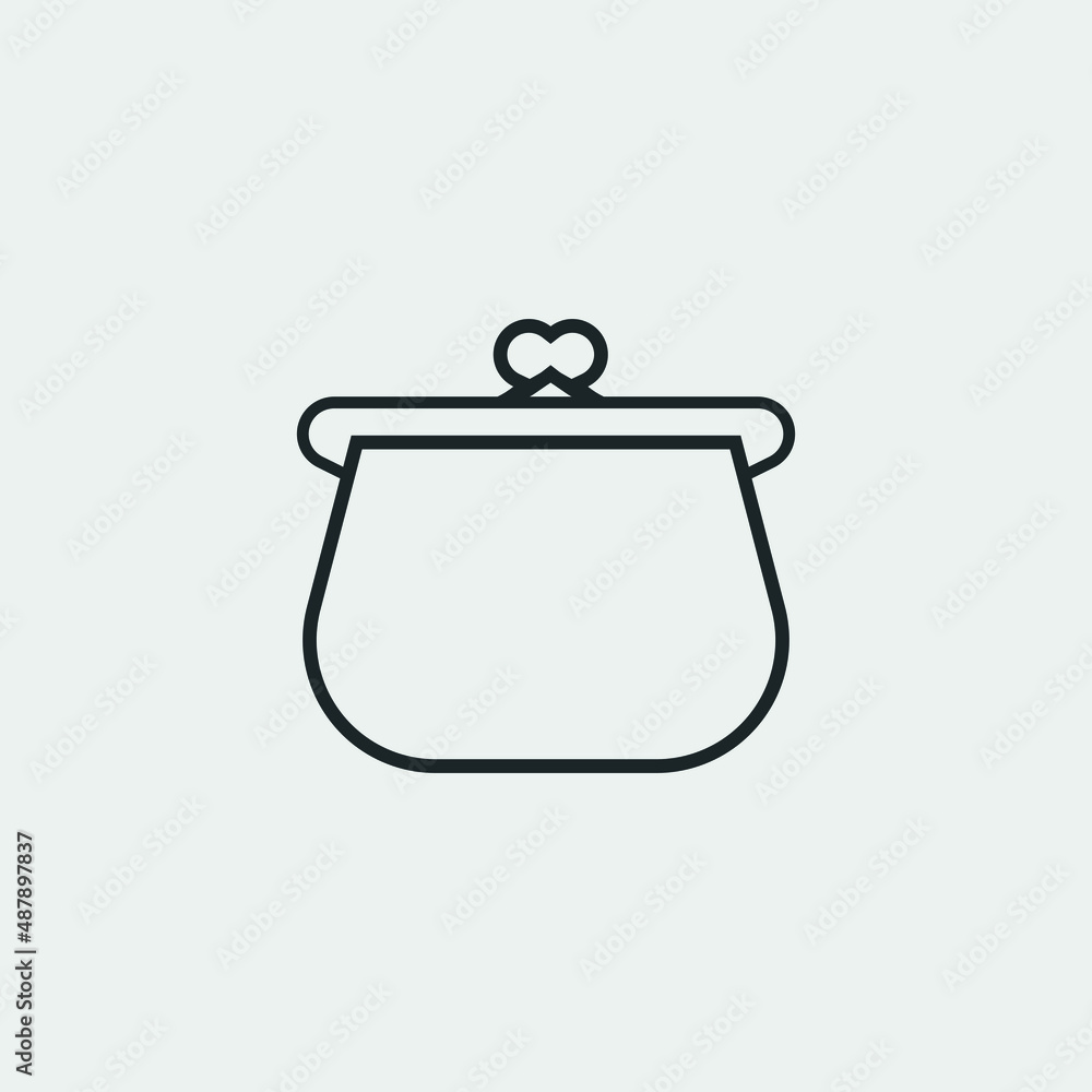 Purse vector icon illustration sign Purse vector icon illustration sign