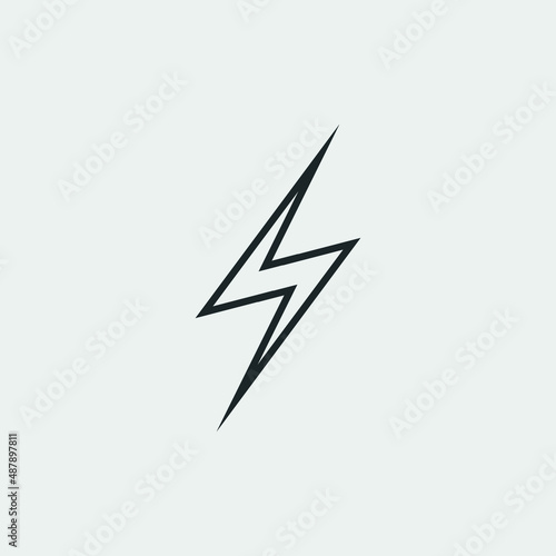 Lightening flash vector icon illustration sign