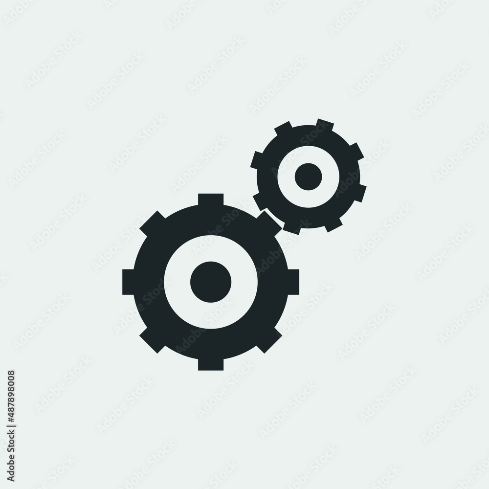 Gear vector icon illustration sign Gear vector icon illustration sign