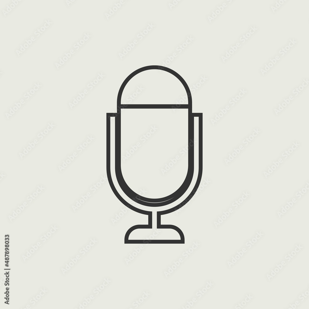 Microphone vector icon illustration sign Microphone vector icon illustration sign