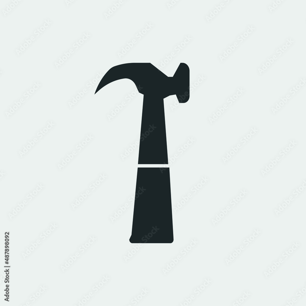 Hammer vector icon illustration sign Hammer vector icon illustration sign