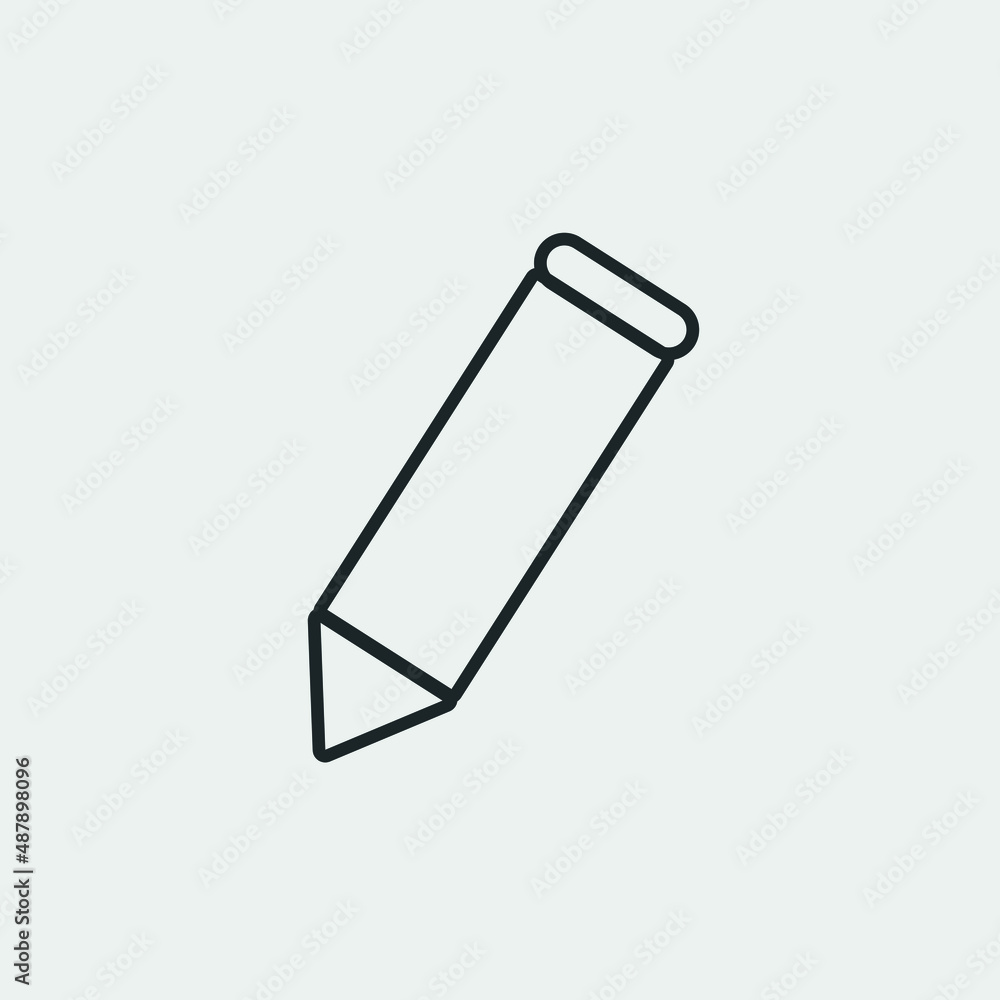 Fototapeta premium Pencil vector icon illustration sign