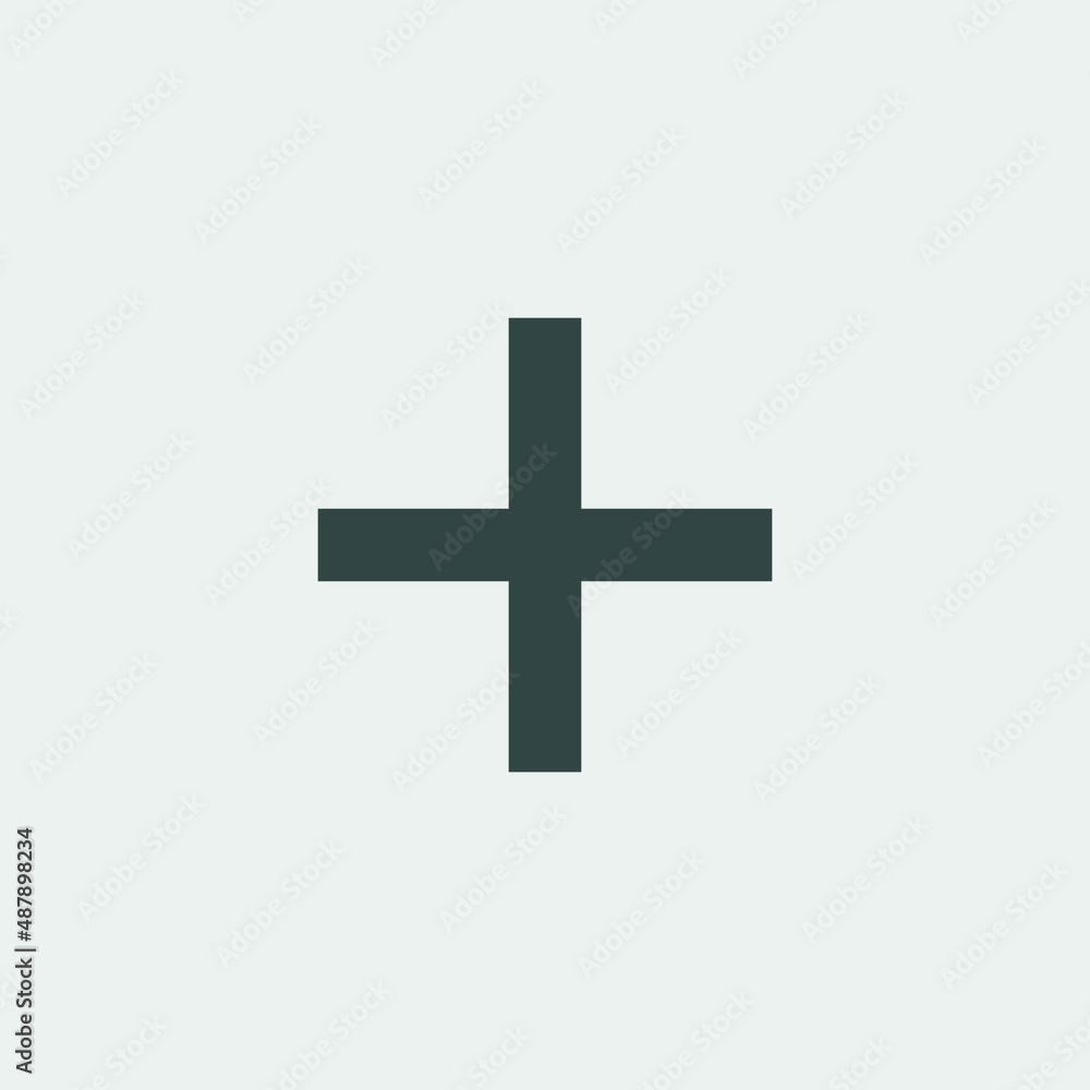 Plus vector icon illustration sign Plus vector icon illustration sign