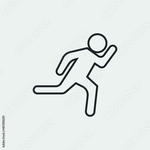 Runner vector icon illustration sign