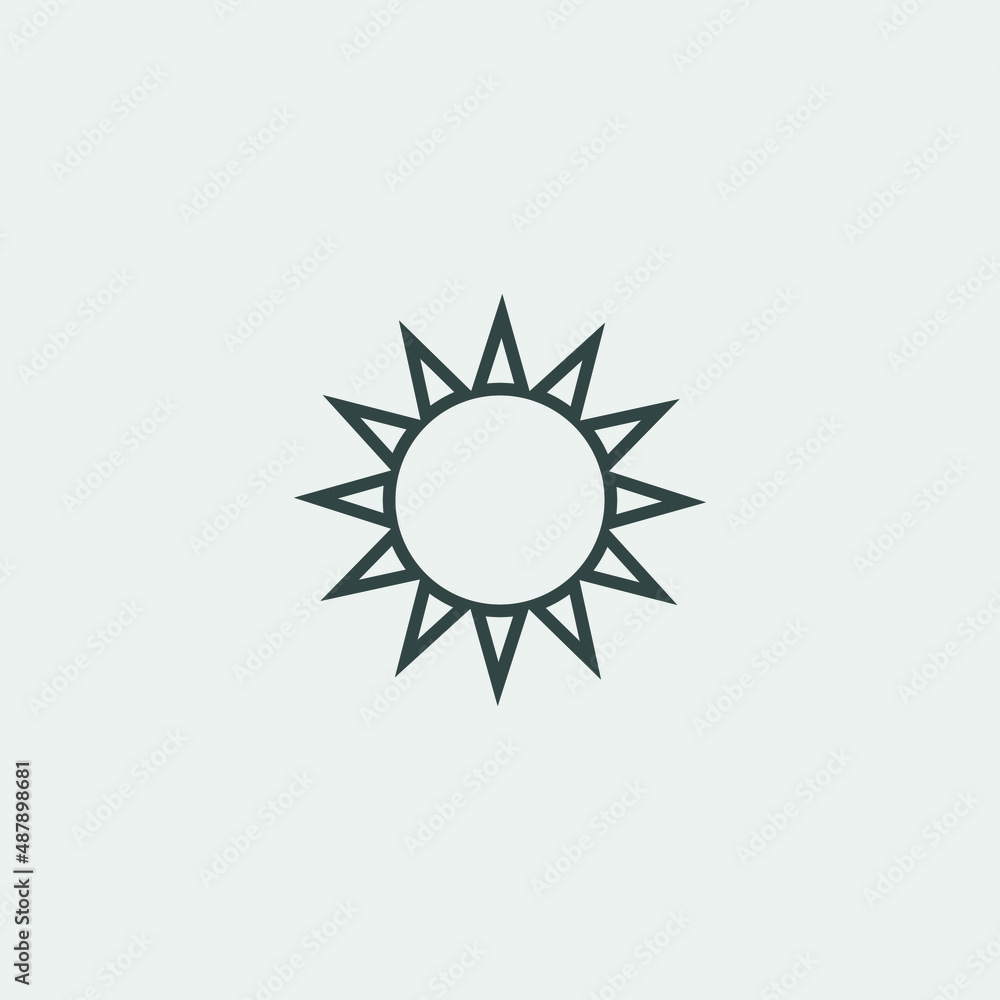 Sun vector icon illustration sign Sun vector icon illustration sign