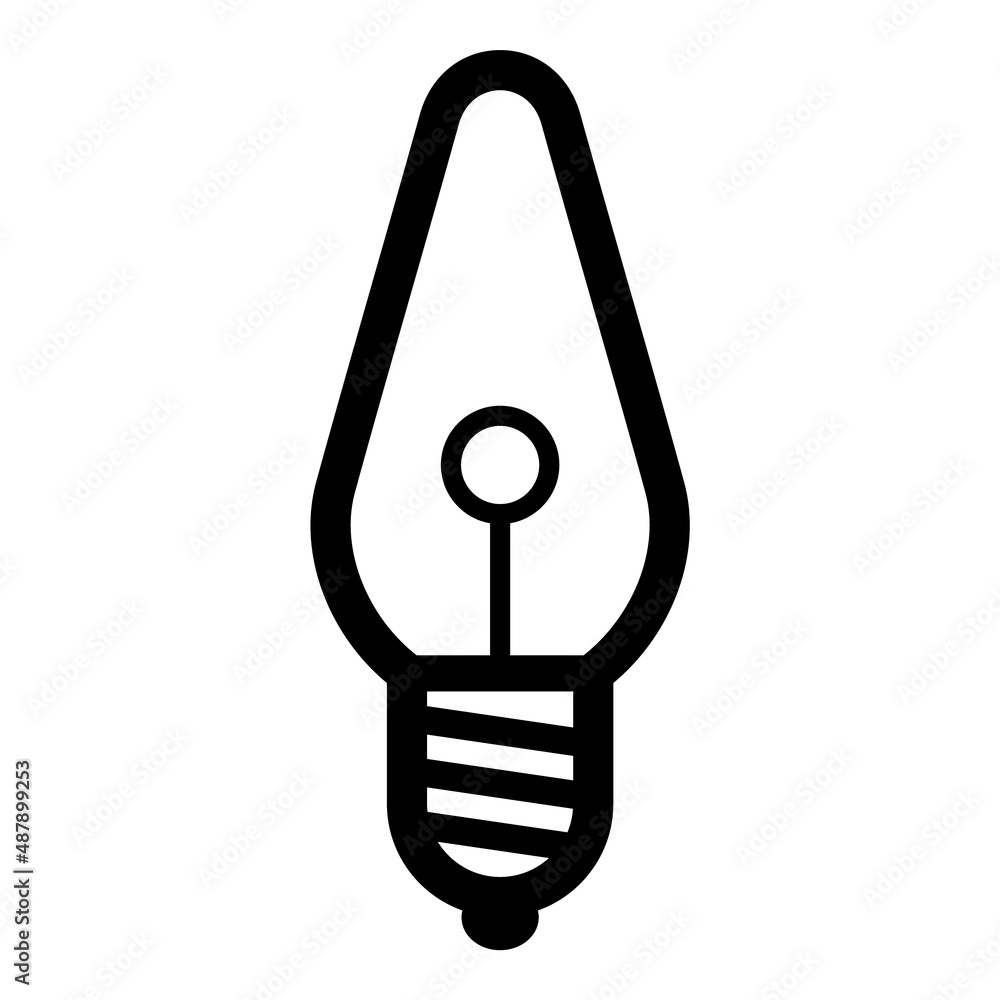 Lightbulb Flat Icon Isolated On White Background Lightbulb Flat Icon Isolated On White Background