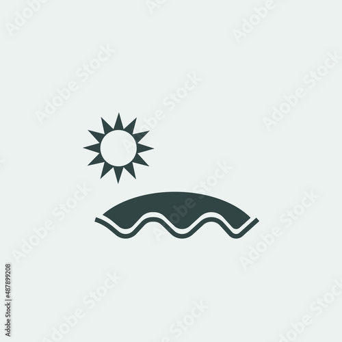 Beach vector icon illustration sign