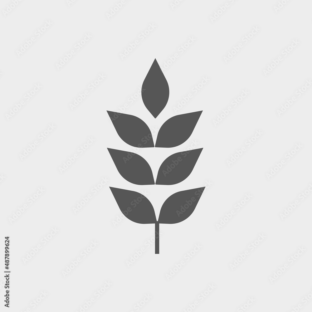 Wheat vector icon illustration sign Wheat vector icon illustration sign