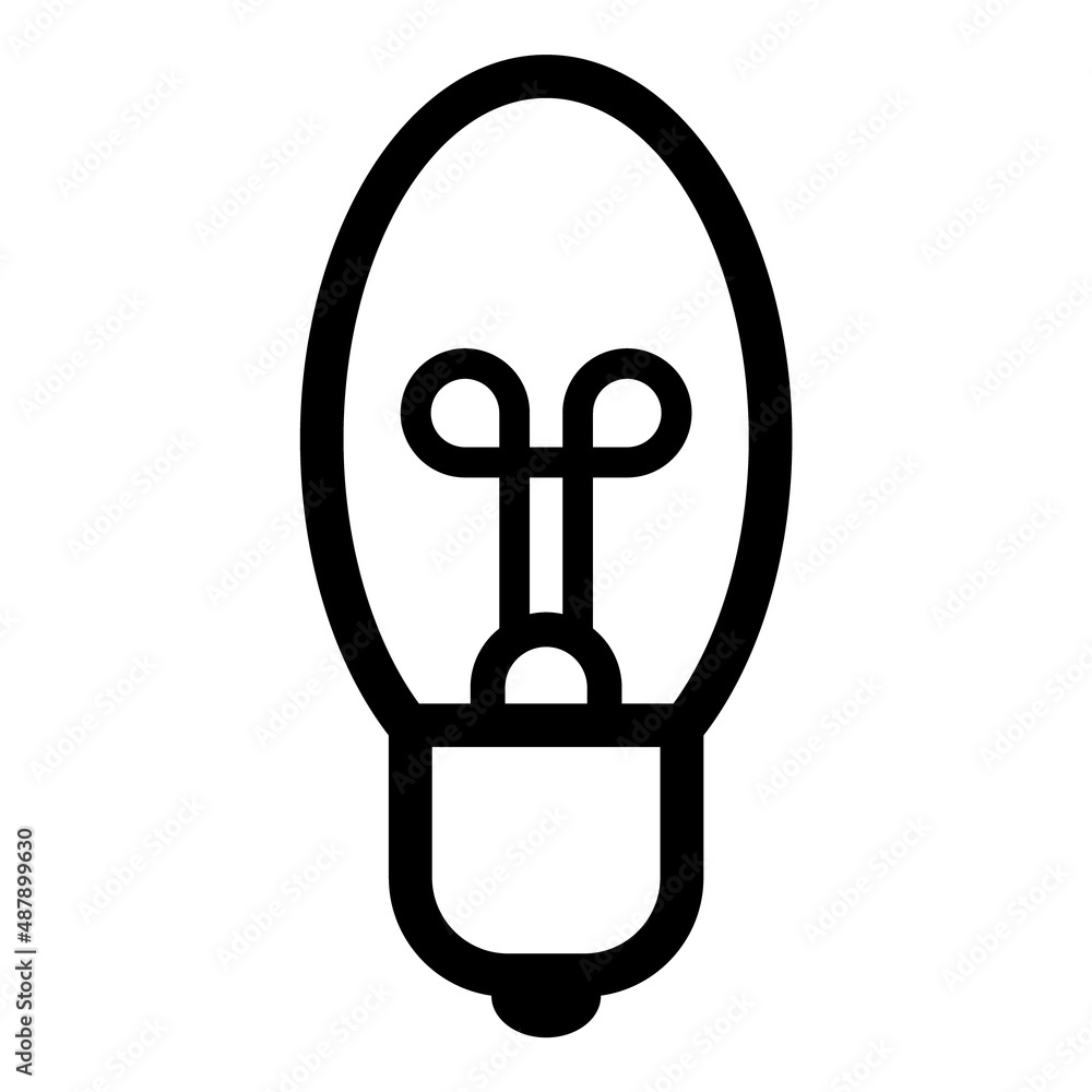 Lightbulb Flat Icon Isolated On White Background Lightbulb Flat Icon Isolated On White Background