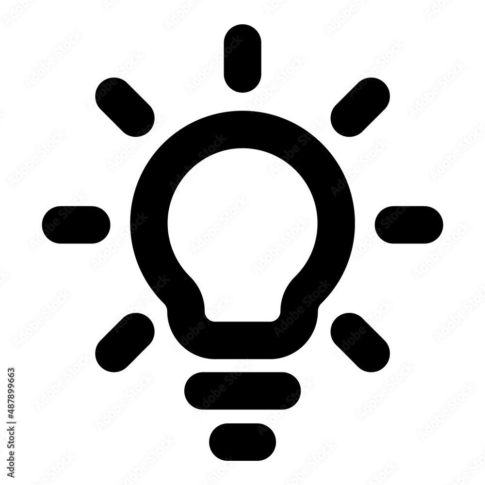 Lightbulb Flat Icon Isolated On White Background Lightbulb Flat Icon Isolated On White Background