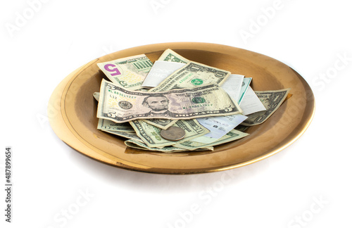 Photography Offering Plate or Tray with Charitable Giving and Donations for Charity or Churc