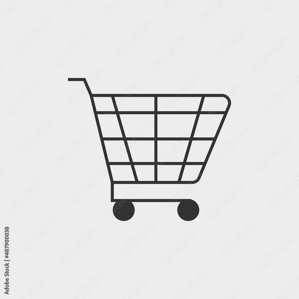 Shopping cart vector icon illustration sign Shopping cart vector icon illustration sign