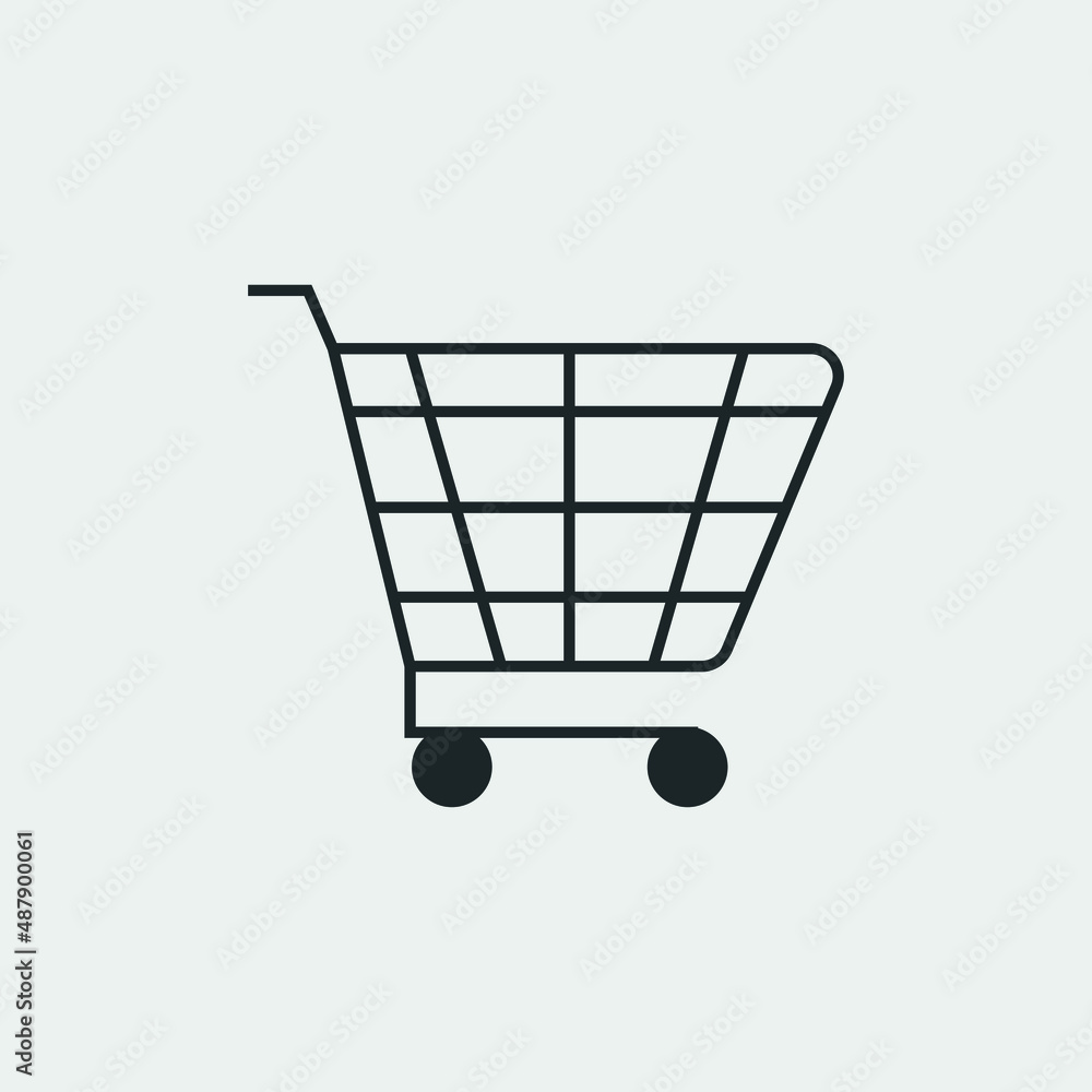 Shopping cart vector icon illustration sign Shopping cart vector icon illustration sign
