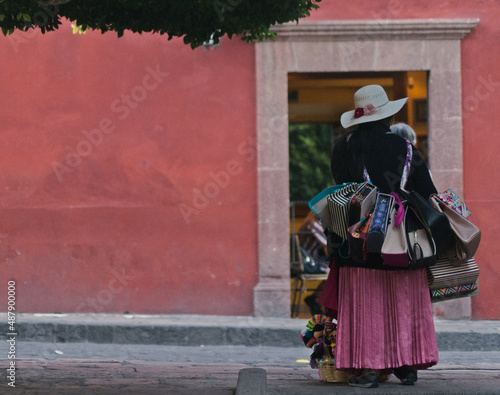 lady with bags