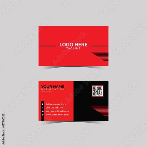 New Creative Corporate Business Card, Colorful Business Card Vector Template