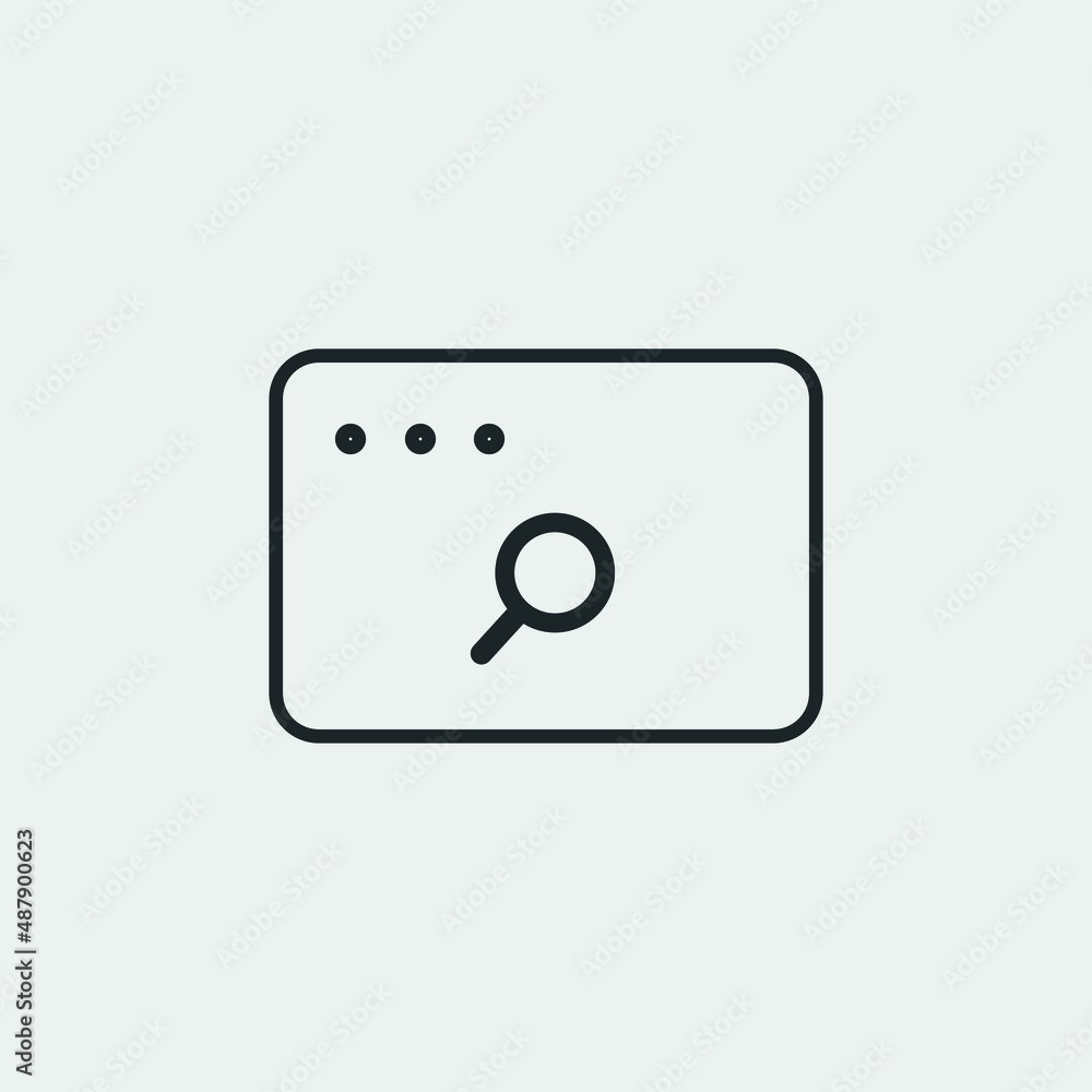 Web search vector icon illustration sign Web search vector icon illustration sign