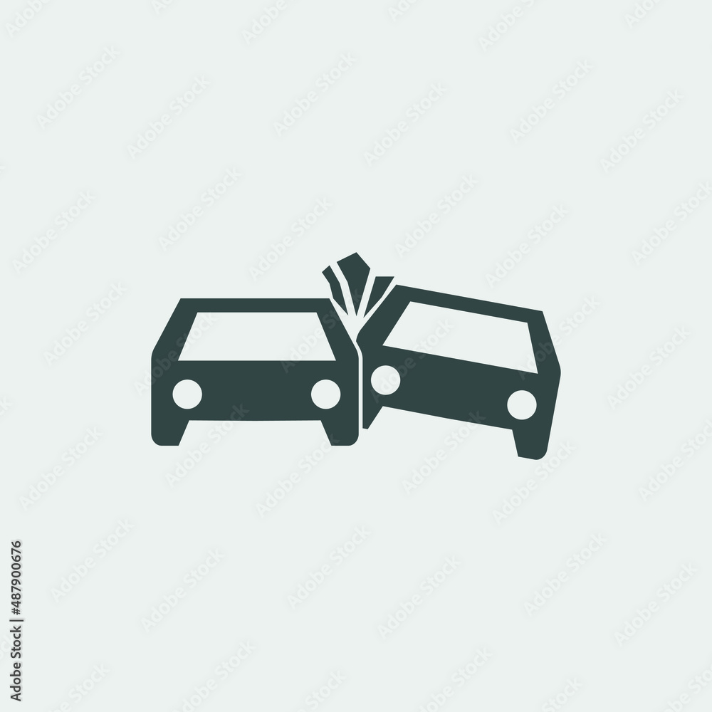 Crash vector icon illustration sign
