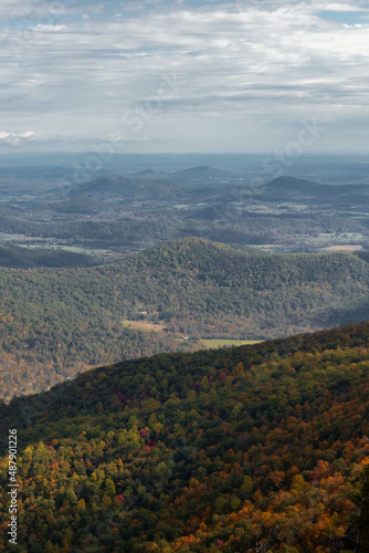 Aerial View of Old Rag Mountains in Fall with Foliage © suraju