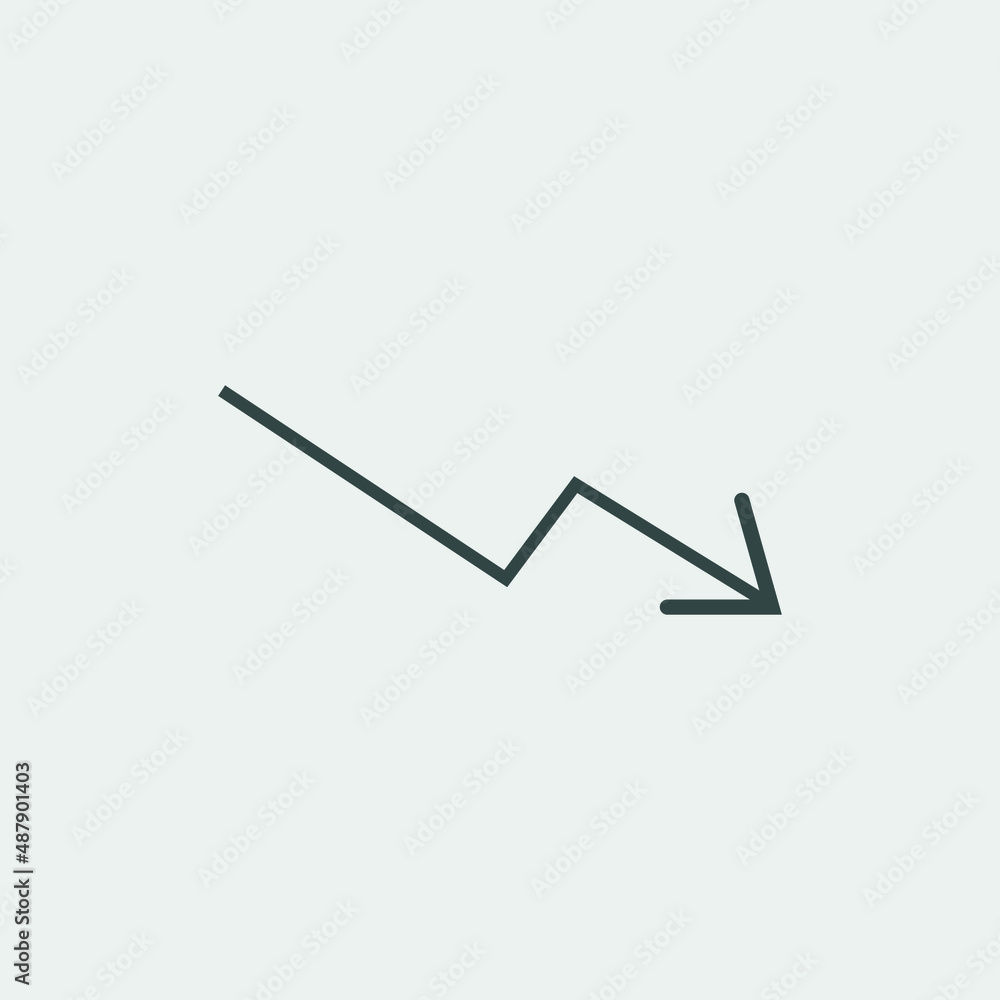 Loss graph vector icon illustration sign Loss graph vector icon illustration sign