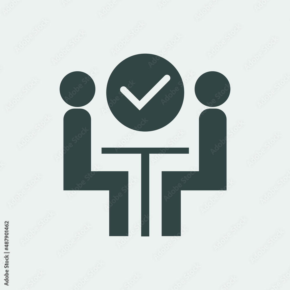 Meetings vector icon illustration sign Meetings vector icon illustration sign