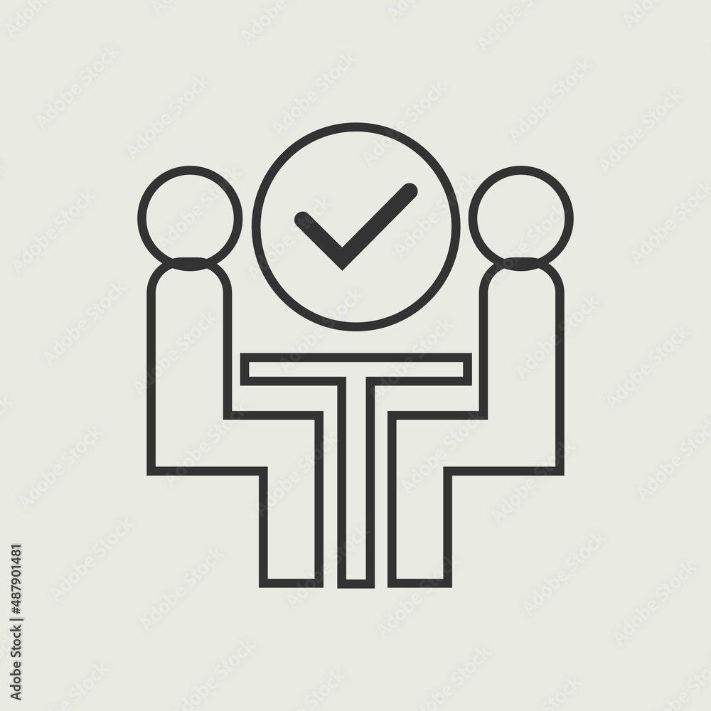 Meetings vector icon illustration sign Meetings vector icon illustration sign