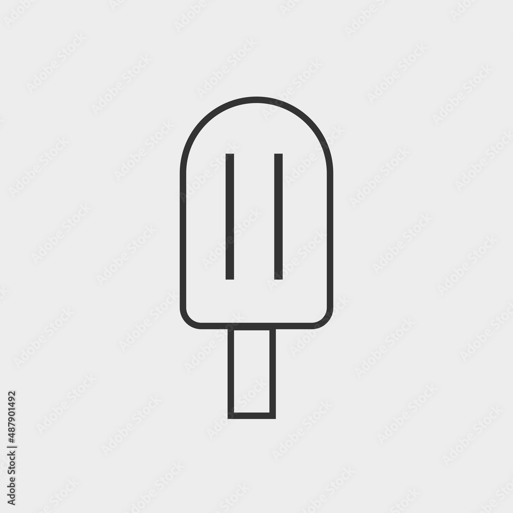 Popsicle vector icon illustration sign Popsicle vector icon illustration sign