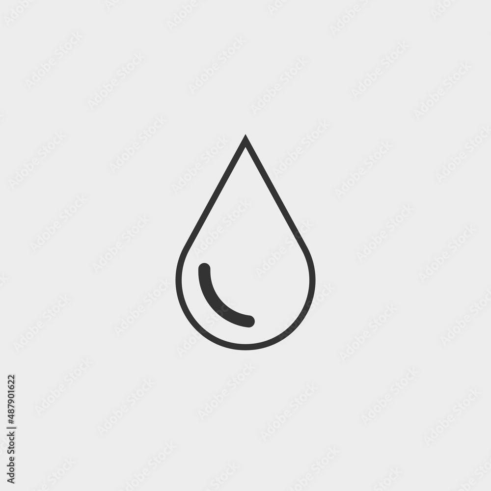 Water drop vector icon illustration sign Water drop vector icon illustration sign