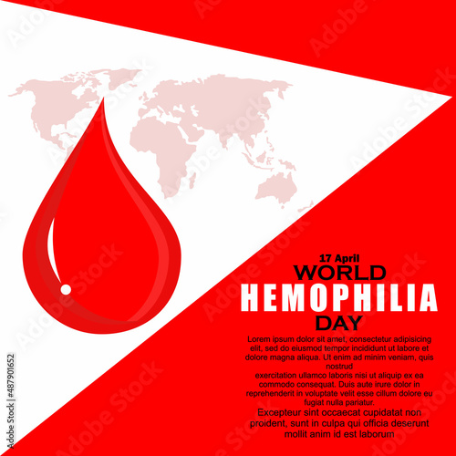 World hemophilia day, poster and banner vector
