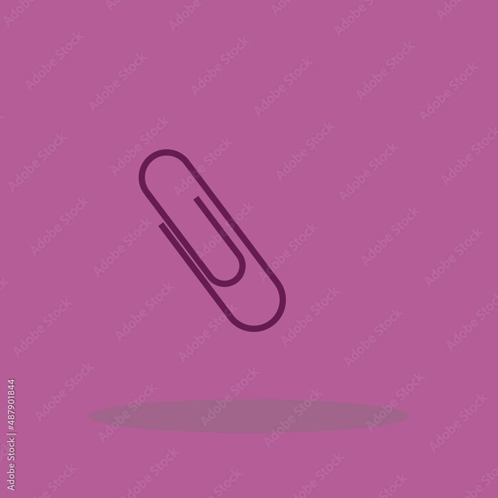 Paper clip vector icon illustration sign Paper clip vector icon illustration sign